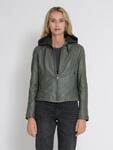 Lederjacke MUSTANG "31022244", Damen, Gr. XS, gr&uuml;n (olive), Obermaterial: 100%
