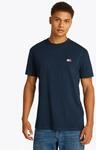 T-Shirt TOMMY JEANS "TJM REG BADGE TEE EXT", Herren, Gr. S, blau (schwarz night