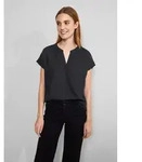 Shirtbluse STREET ONE, Damen, Gr. 36, schwarz, Stoff, 100% Viskose, unifarben, gerade