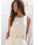 Blusentop LASCANA, Damen, Gr. 36, beige (sand), Web, Obermaterial: 85% Viskose, 15%