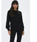 ONLY Rundhalspullover "ONLEMMA LS BUTTON ONECK EX KNT" Kunstfaser, regular fit