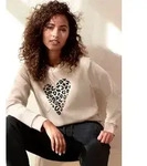 Sweatshirt LASCANA, Damen, Gr. 44/46, beige (sand), Sweatware, Obermaterial: 60%