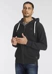 Kapuzensweatjacke AJC, Herren, Gr. S (44/46), grau (anthrazit), Sweatware,