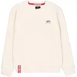 Sweater ALPHA INDUSTRIES "Basic Sweatshirt SL", Herren, Gr. S, wei&szlig; (vintage wei&szlig;),