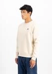 Sweater ALPHA INDUSTRIES "Basic Sweatshirt SL", Herren, Gr. S, wei&szlig; (vintage wei&szlig;),