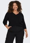 ONLY CARMAKOMA V-Ausschnitt-Pullover "CARMARGARETA LS PULLOVER KNT NOOS"
