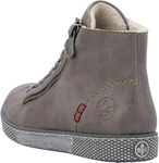 Schn&uuml;rboots RIEKER, Damen, Gr. 37, grau, Lederimitat, unifarben, Schuhe