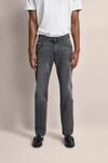 5-Pocket-Jeans BUGATTI "Basic Essential", Herren, Gr. 34, L&auml;nge 32, grau (284,