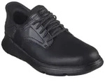 Slip-On Sneaker SKECHERS "GARZA", Herren, Gr. 44, Textil, schwarz, Leder,...