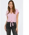 ONLY Kurzarmbluse "ONLSIESTA SS KNOT LIN BL SHIRT PNT NOOS" Viskosemischung, regular
