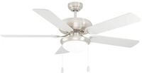 EGLO LED Deckenleuchte "BALLINA Deckenventilator", grau (nickelfarben), 2, &Oslash; 132cm