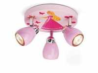LED Deckenstrahler BRILLIANT "PRINCESS" Lampen Gr. Ø 31 cm Höhe: 11 cm, rosa Kinder