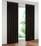 Vorhang WIRTH "Warnow" Gr. 4, schwarz, B:132cm H:225cm, Chenille, Polyacryl, Gardinen
