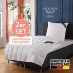 Excellent Daunenbettdecke + 3-Kammer-Kopfkissen "Bettdecken-Set Z&uuml;rich, Bettdecke