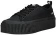 Plateausneaker BUFFALO "Buffalo Sneaker Textil", Damen, Gr. 37, schwarz, Textil,