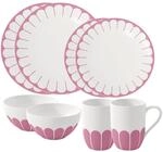 Villeroy & Boch Geschirr-Set "Starter-Set Fleur Couleur 8er Set" Sp&uuml;lmaschinenfest,