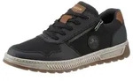 Sneaker RIEKER, Herren, Gr. 47, bunt (dunkelblau, braun), Nubuklederimitat, unifarben