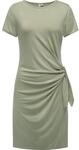 Shirtkleid RAGWEAR "Knotta", Damen, Gr. XS (34), Normalgr&ouml;&szlig;en, grau (graugr&uuml;n),