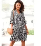 Longtunika VIVANCE "mit Volant am Saum, lockeres Blusenkleid im Boho-Style, langarm",