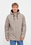 Regenjacke DERBE "Passby_plain", Herren, Gr. S, beige (cobblestone_navy),