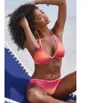 B&uuml;gel-Bikini BUFFALO, Damen, Gr. 38, Cup C, pink (pink, orange), Polyester,
