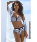 Bikini-Hose LASCANA "Myst", Damen, Gr. 44, N-Gr, blau (marine, wei&szlig;),