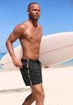 Badeshorts S.OLIVER, Herren, Gr. XXL (58/60), N-Gr, schwarz, Recycling-Polyester,