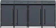 WESTMANN M&uuml;lltonnenbox "Moderna 4" Platz f&uuml;r 4 M&uuml;lltonnen je 240 L, BxHxT: