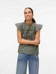 Vero Moda Blusenshirt "VMTRINE SL LACE TOP WVN NOOS" Baumwolle