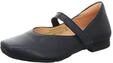 Riemchenballerina THINK "Think Ballerinas Leder", Damen, Gr. 38, blau (navy), Leder,