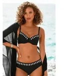 B&uuml;gel-Bikini LASCANA, Damen, Gr. 46, Cup D, gold (schwarz, wei&szlig;, goldfarben),