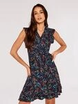 Apricot Druckkleid "Gebl&uuml;mtes Minikleid" 2 tlg. mit R&uuml;schen