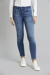 5-Pocket-Jeans BUGATTI "Basic Essential", Damen, Gr. L36, Langgr&ouml;&szlig;en, blau