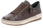 Plateausneaker REMONTE, Damen, Gr. 43, braun (dunkelbraun), Leder, used, Schuhe