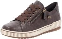Plateausneaker REMONTE, Damen, Gr. 43, braun (dunkelbraun), Leder, used, Schuhe