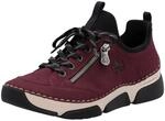 Slip-On Sneaker RIEKER, Damen, Gr. 37, rot (bordeaux, schwarz),...
