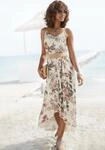 Maxikleid LASCANA "im Vokuhila-Stil mit Blumenprint, Druckkleid", Damen, Gr. 44,