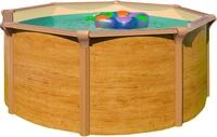 KWAD Rundpool "Green line Evolution" 3,6x1,32 wood Folie in blau, sand oder grau