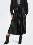 Plisseerock ONLY "ONLLYON PLEATED SHINE SKIRT JRS NOOS", Damen, Gr. M (38), schwarz,