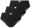 Schiesser Brasilslip "Modern Multipacks" 3er Pack, Spitzenb&auml;nder, Single-Jersey,