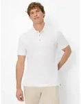 Poloshirt BRAX "Style PETE", Herren, Gr. M (50), wei&szlig;, 96% Baumwolle, 4%...