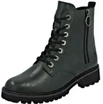 Schn&uuml;rstiefelette REMONTE "Remonte Stiefelette Glattleder", Damen, Gr. 39, gr&uuml;n