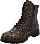 Schn&uuml;rstiefelette REMONTE, Damen, Gr. 36, braun (leo antik), Lederimitat, metallic,