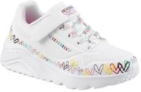 Skechers Sneaker "UNO LITE" Klettschuh mit bunten Herzen, Gr&ouml;&szlig;enschablone zum