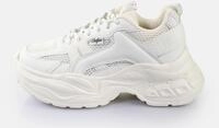 Plateausneaker BUFFALO "YUNO", Damen, Gr. 36, wei&szlig;, Lederimitat, Textil, Schuhe