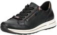 Sneaker ARA "Ara Sneaker Glattleder", Damen, Gr. 39, schwarz, Glattleder, Schuhe