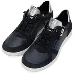 Slip-On Sneaker ARA "ROMA", Damen, Gr. 4 (37), dunkelblau, silberfarben, Textil,
