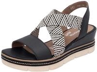 Remonte Keilsandalette, Riemchensandale, Sommerschuh, Bequemschuh mit Muster