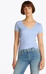 Tommy Jeans Kurzarmshirt "TJW SLIM ESSENTIAL RIB V SHORT SLEEVE" mit gerippter