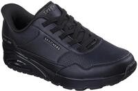 Slip-On Sneaker SKECHERS "UNO-BANKSIA LUXE", Herren, Gr. 41, schwarz, Lederimitat,